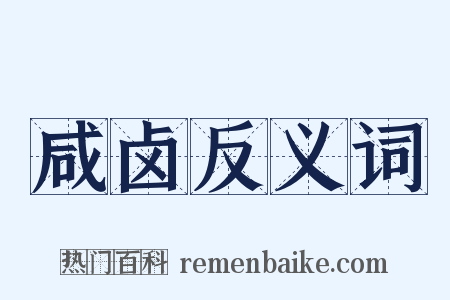 咸卤反义词是什么意思的图片